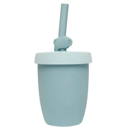 Kids Loulou Lollipop Kids Silicone Cup with Straw - Elephant