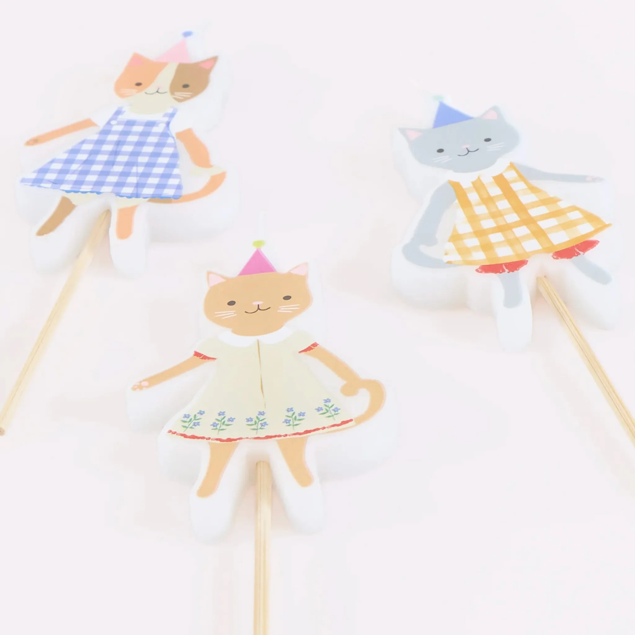 Meri Meri Party Supplies>Kitten Club Candles (4)