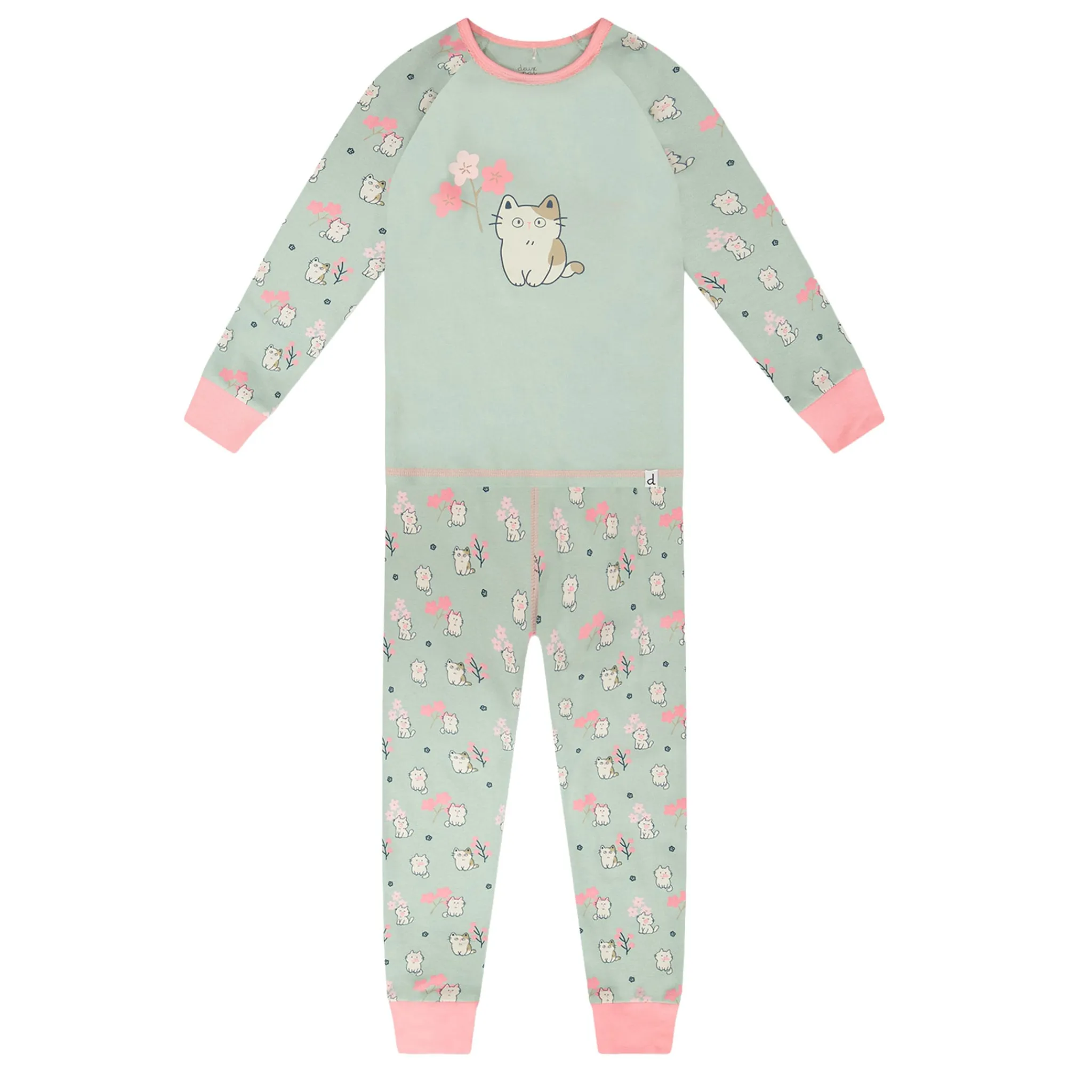 Kids Deux par Deux Kittens Pajama Set 7-10