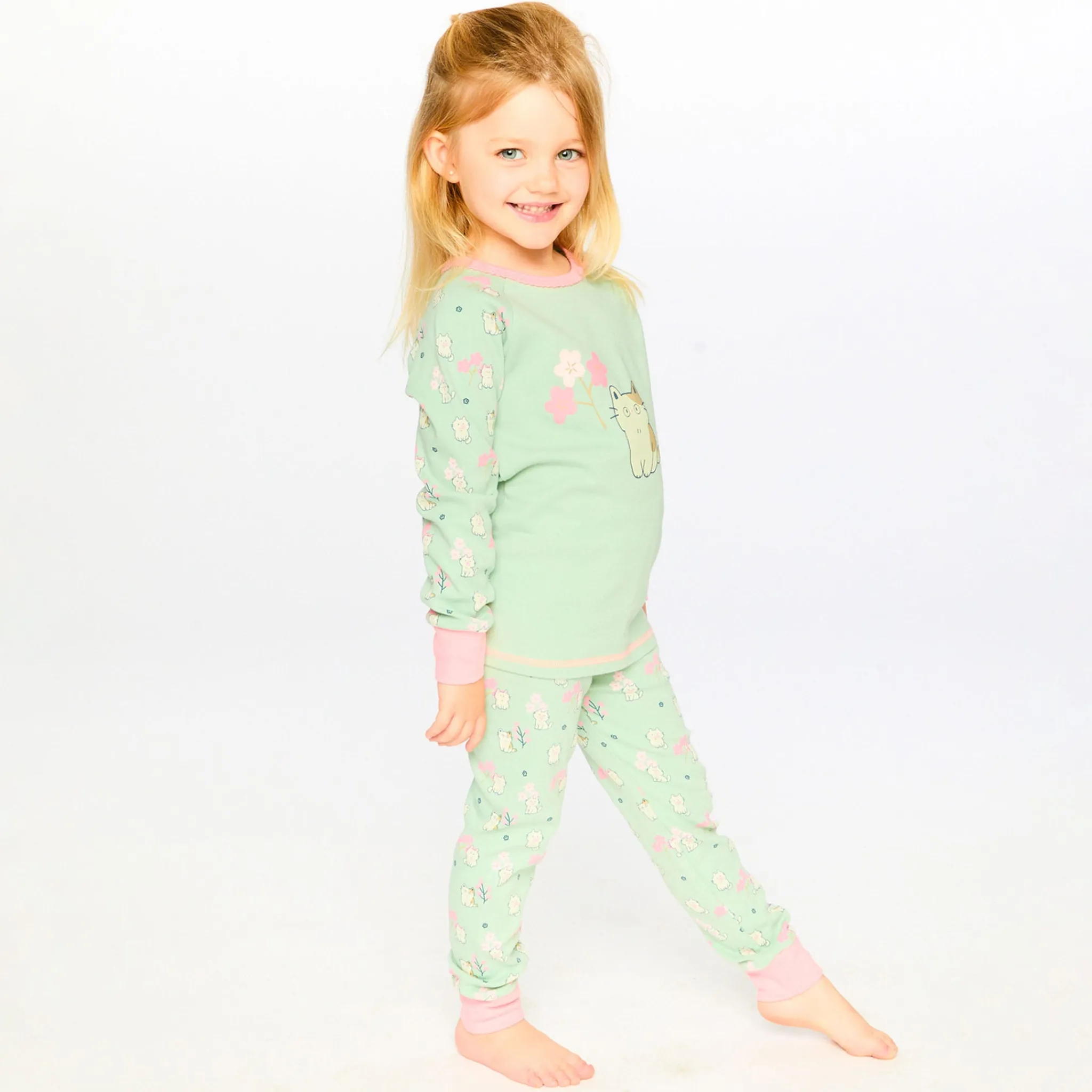 Kids Deux par Deux Kittens Pajama Set 7-10
