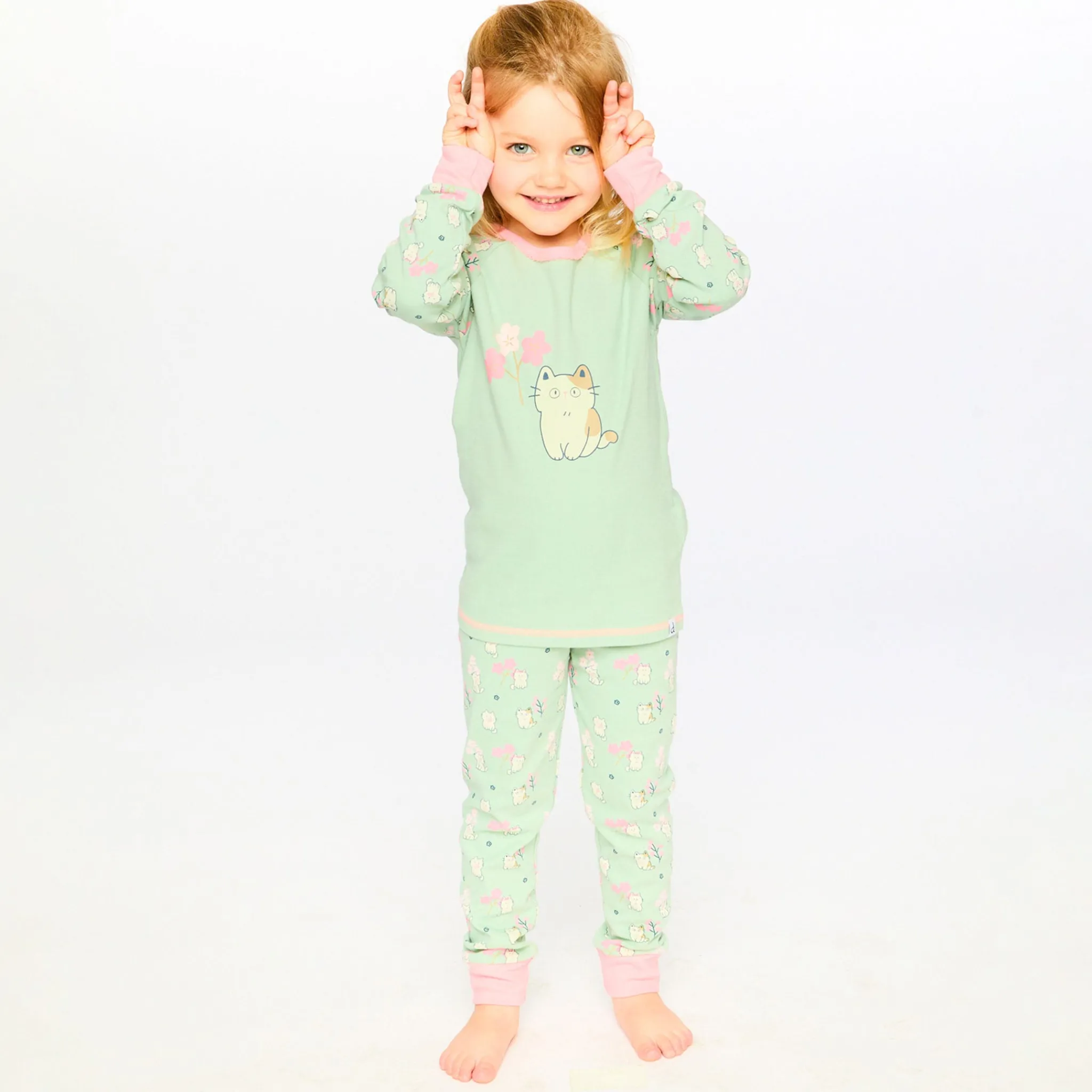 Kids Deux par Deux Kittens Pajama Set 7-10