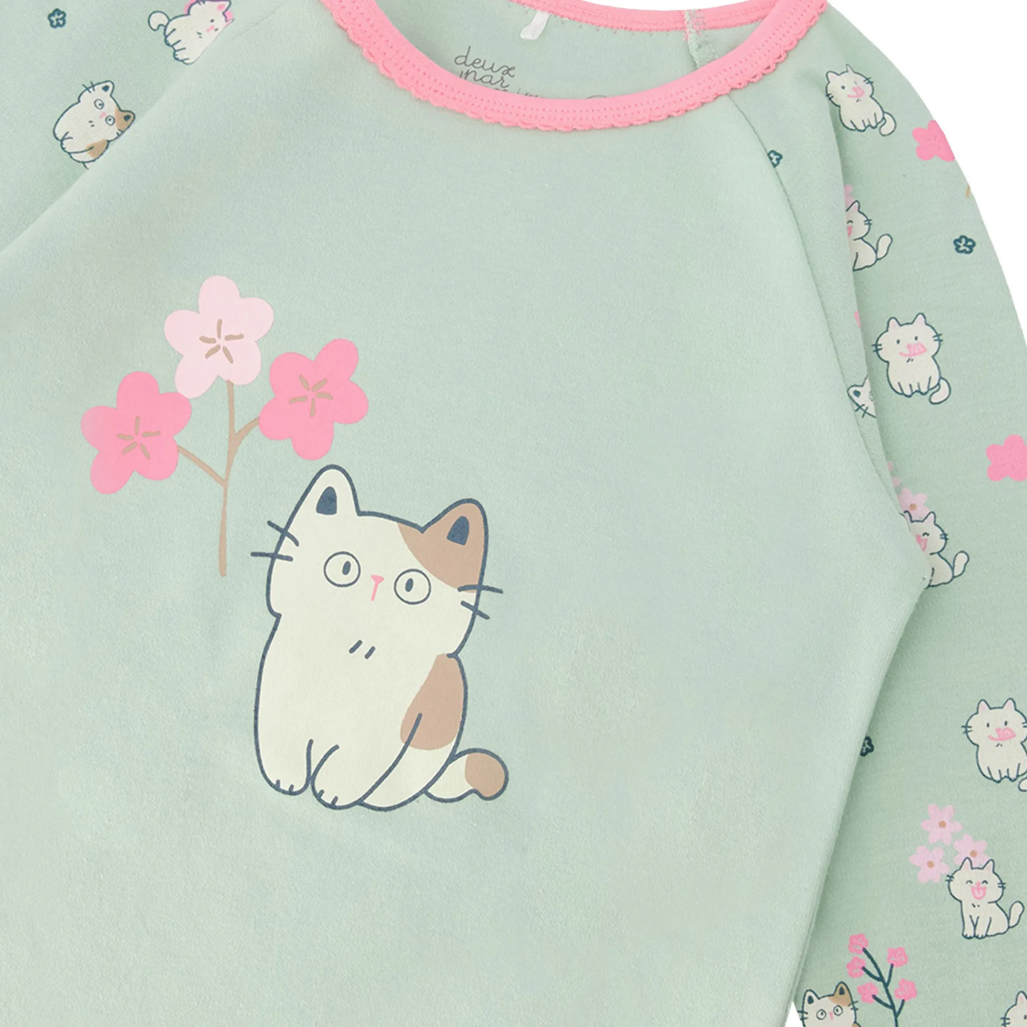 Kids Deux par Deux Kittens Pajama Set 7-10