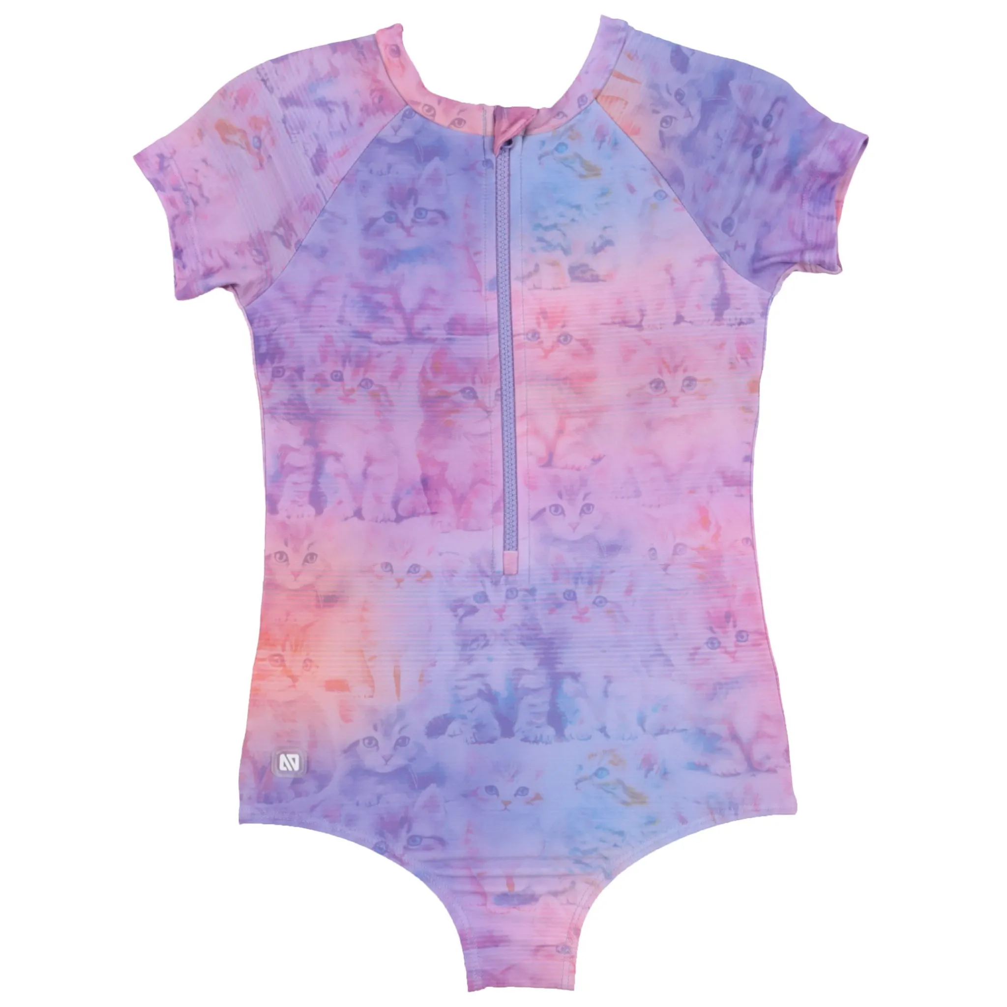 Kids Nano Kittens Uv Ss Swimsuit 2-14