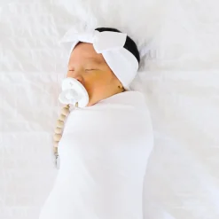 BOY Copper Pearl Knit Headband 0-4months - White Dove