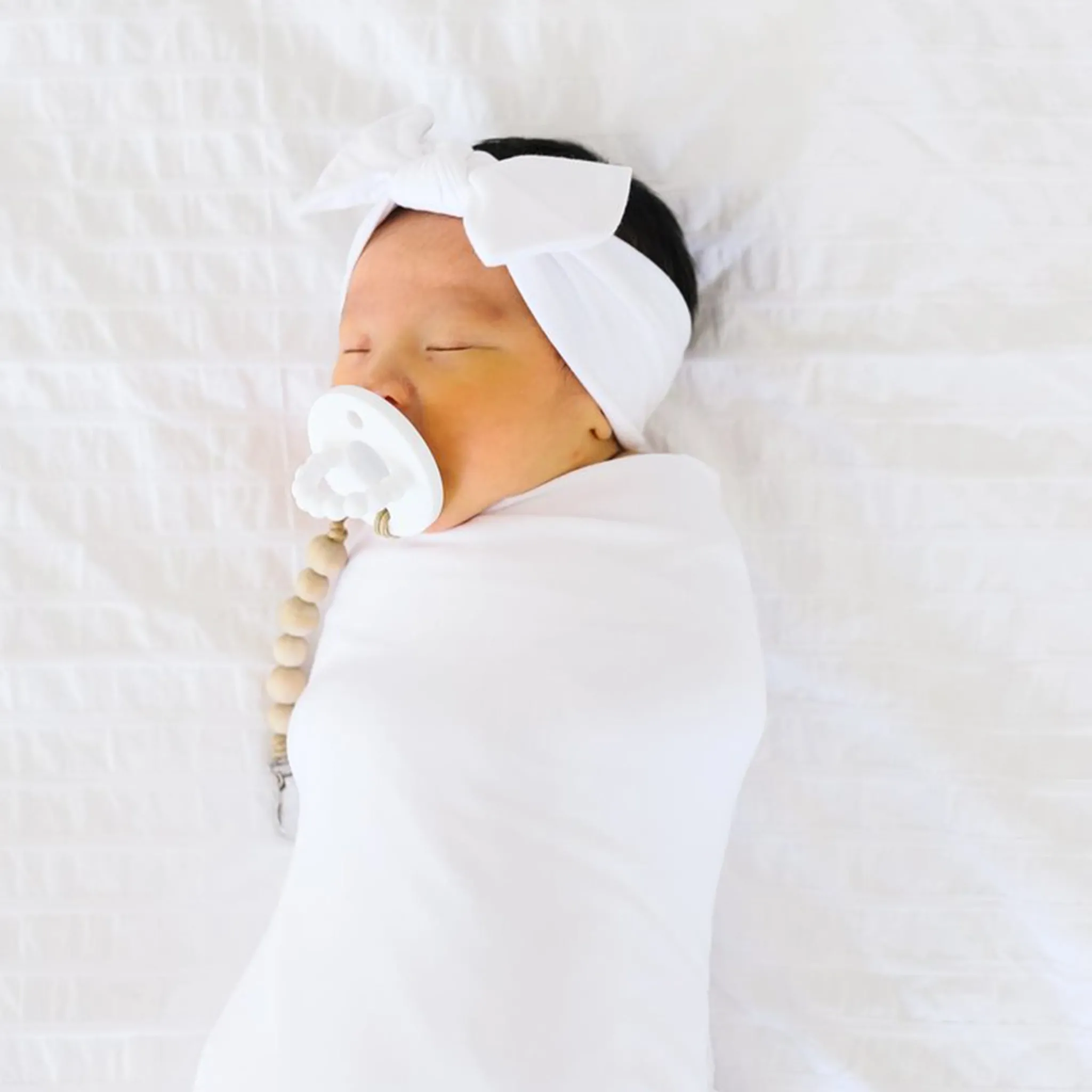 BOY Copper Pearl Knit Headband 0-4months - White Dove