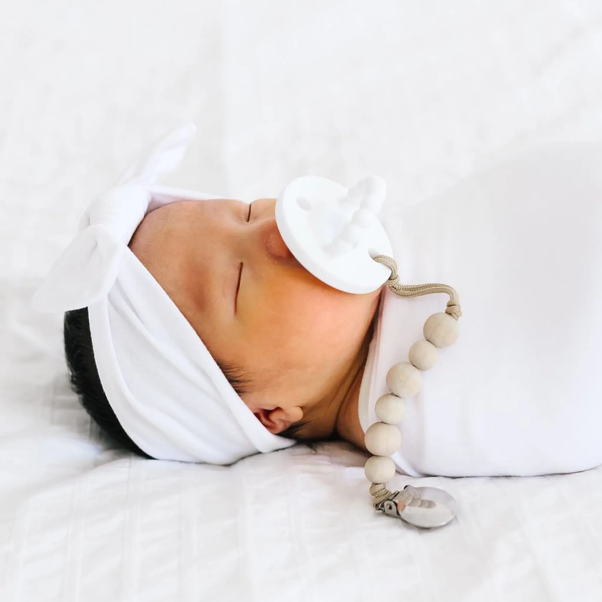 BOY Copper Pearl Knit Headband 0-4months - White Dove