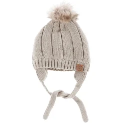 BOY Calikids Knit Pompom Beanie 0-18m