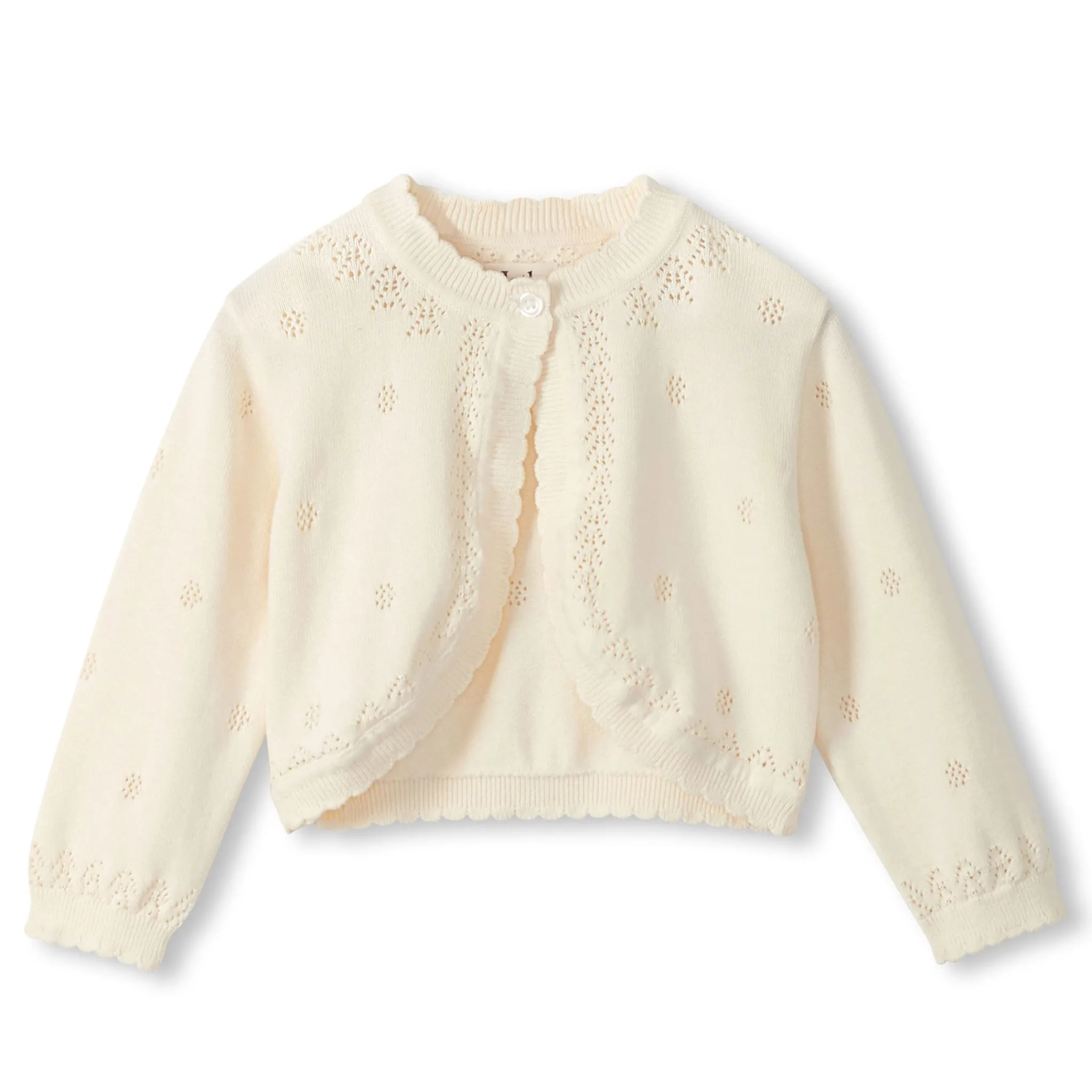 Hatley Fleeces And Sweatshirts|Tops>Knit White Cardigan 6-24m