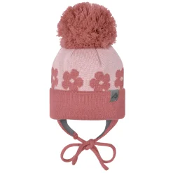 Perlimpinpin Beanies>Knitted Flower Hat 0-24 months