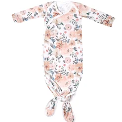Copper Pearl Knotted Gown 0m+ - Autumn Flowers