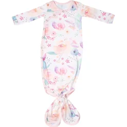 Copper Pearl Pajamas|Sleep Bags>Knotted Gown 0m+ - Bloom Flower