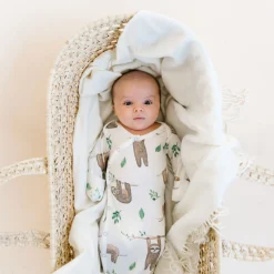 Copper Pearl Knotted Gown 0m+ - Noah the Sloth