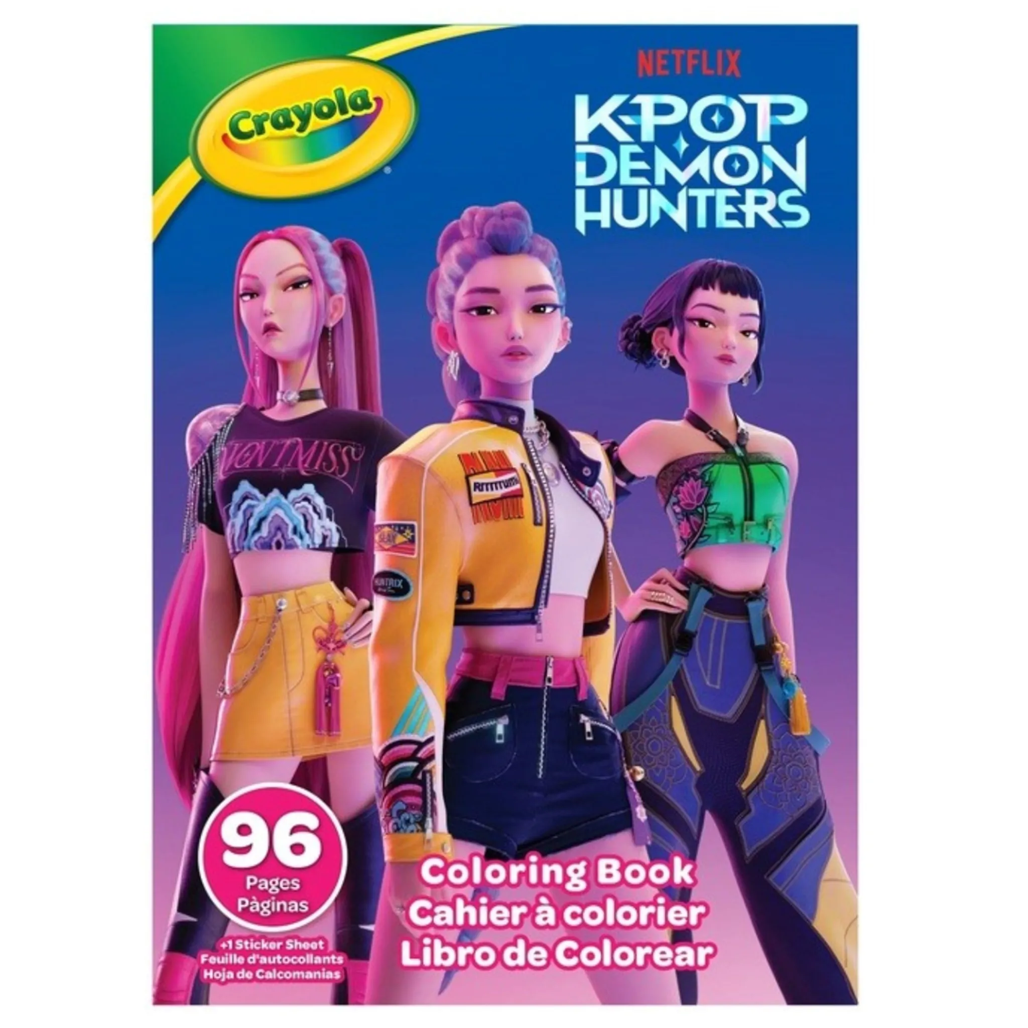 Kids Crayola KPOP Demon Hunters Colouring Book