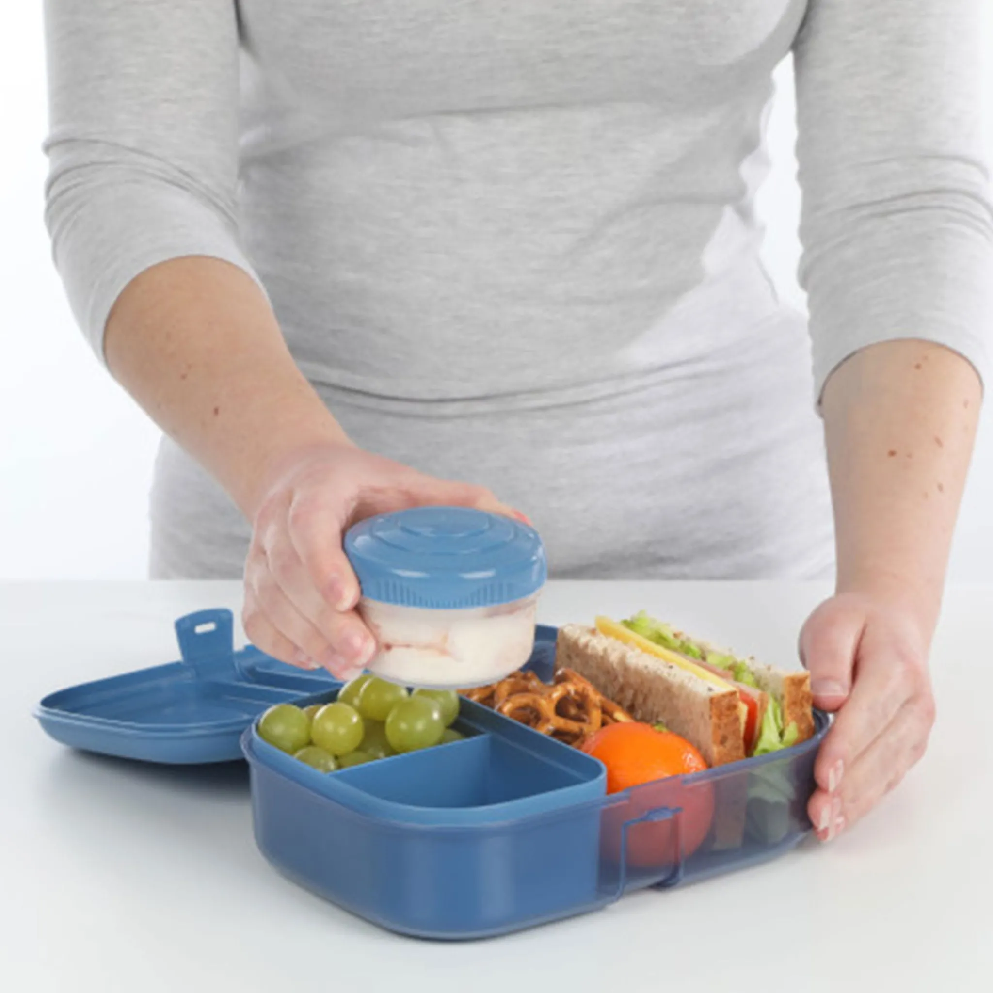 Kids Sistema Breastfeeding|Snack Bags & Containers>1.1l Ribbon Lunch TO GO™ - Blue
