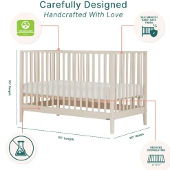 Dadada Baby Lala 3-in-1 Convertible Crib - Almont