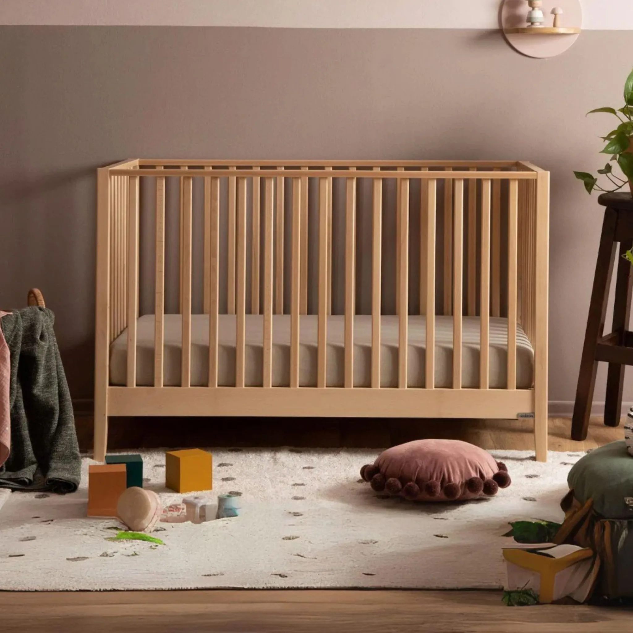 Dadada Baby Lala 3-In-1 Convertible Crib - Natural