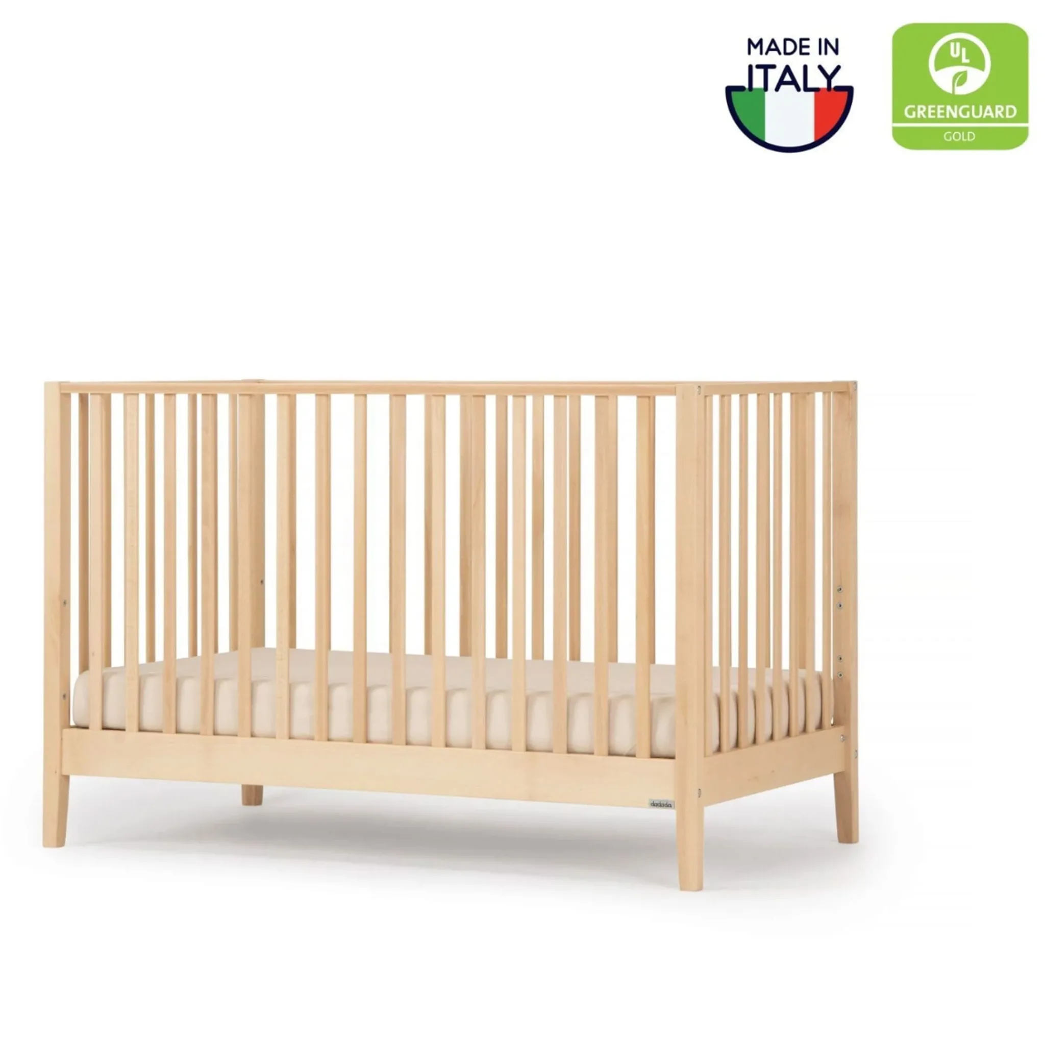 Dadada Baby Lala 3-In-1 Convertible Crib - Natural