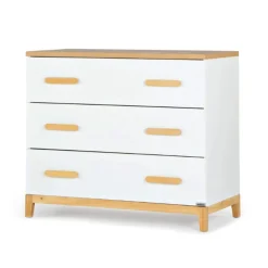 Dadada Baby Storage Furniture>LaLa Little 3-Drawer Dresser - White/Natural