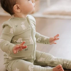 Firsts par Petit Lem Lamb Pajamas 0-12m
