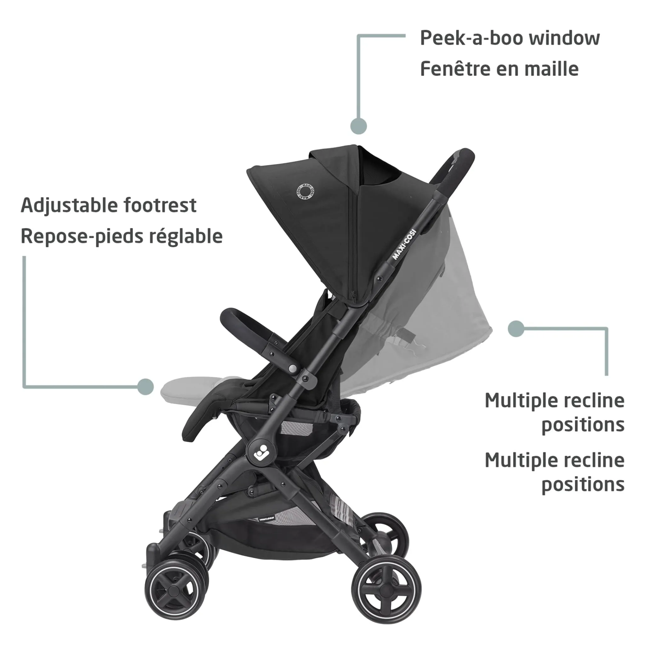 Kids Maxi-cosi Strollers|Strollers & Trailers>Lara Ultracompact Stroller - Essential Black
