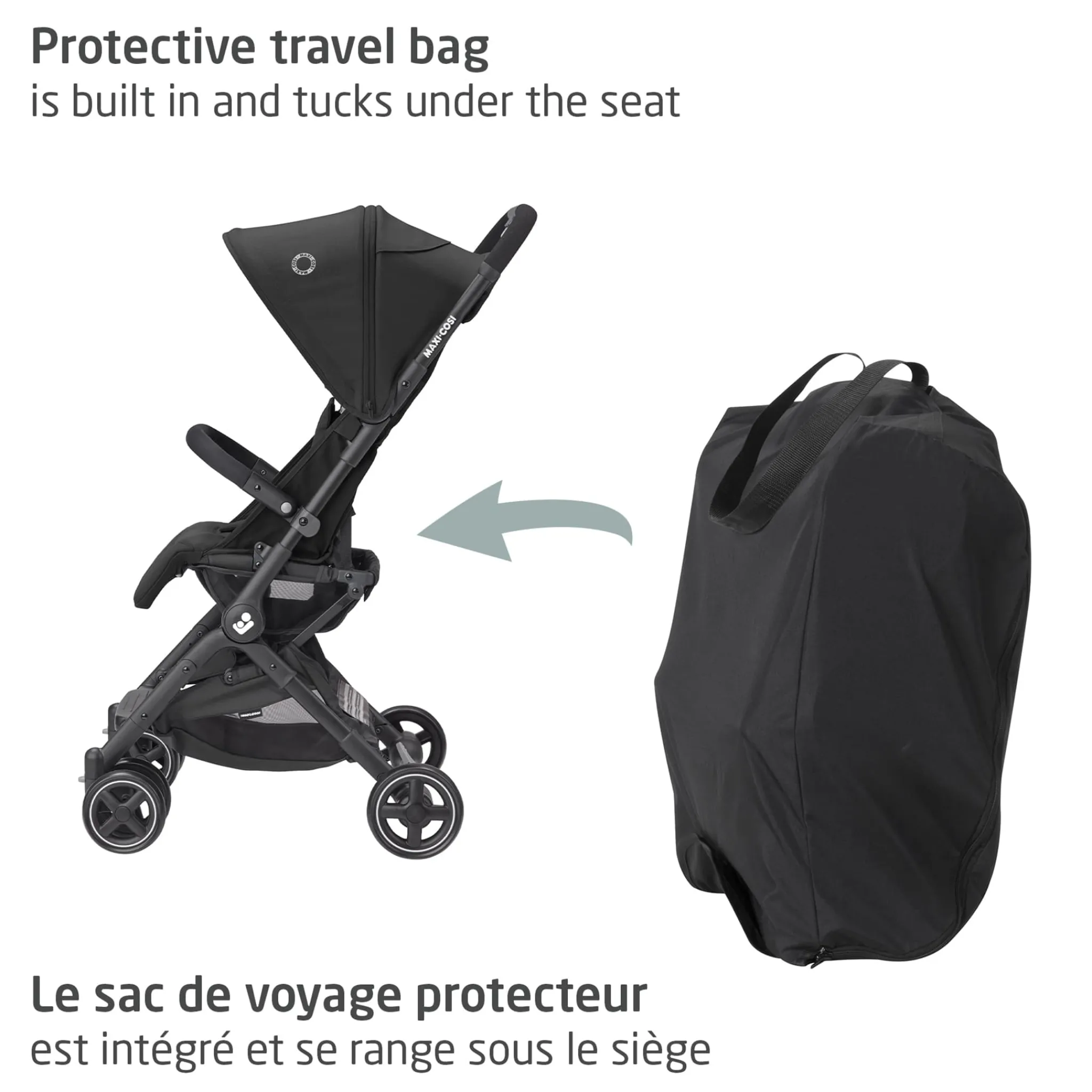 Kids Maxi-cosi Strollers|Strollers & Trailers>Lara Ultracompact Stroller - Essential Black