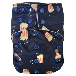 BOY La Petite Ourse Large Elastic Cloth Diaper 8-35lb- Popcorn