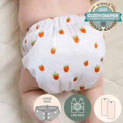 BOY La Petite Ourse Large Elastic Cloth Diaper 8-35lb - Jam
