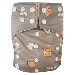 BOY La Petite Ourse Cloth Diapers|Cloth Diapers>Large Elastic Cloth Diaper 8-35lb - Cheese