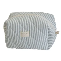 Dans Le Sac Large Quilted Pouch- Sage Stripes