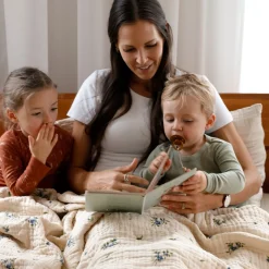 Kids House of Elia Throws|Blankets>4-Layer Muslin Blanket - Blueberry