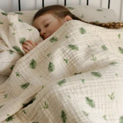 Kids House of Elia 4-Layer Muslin Blanket - Fern