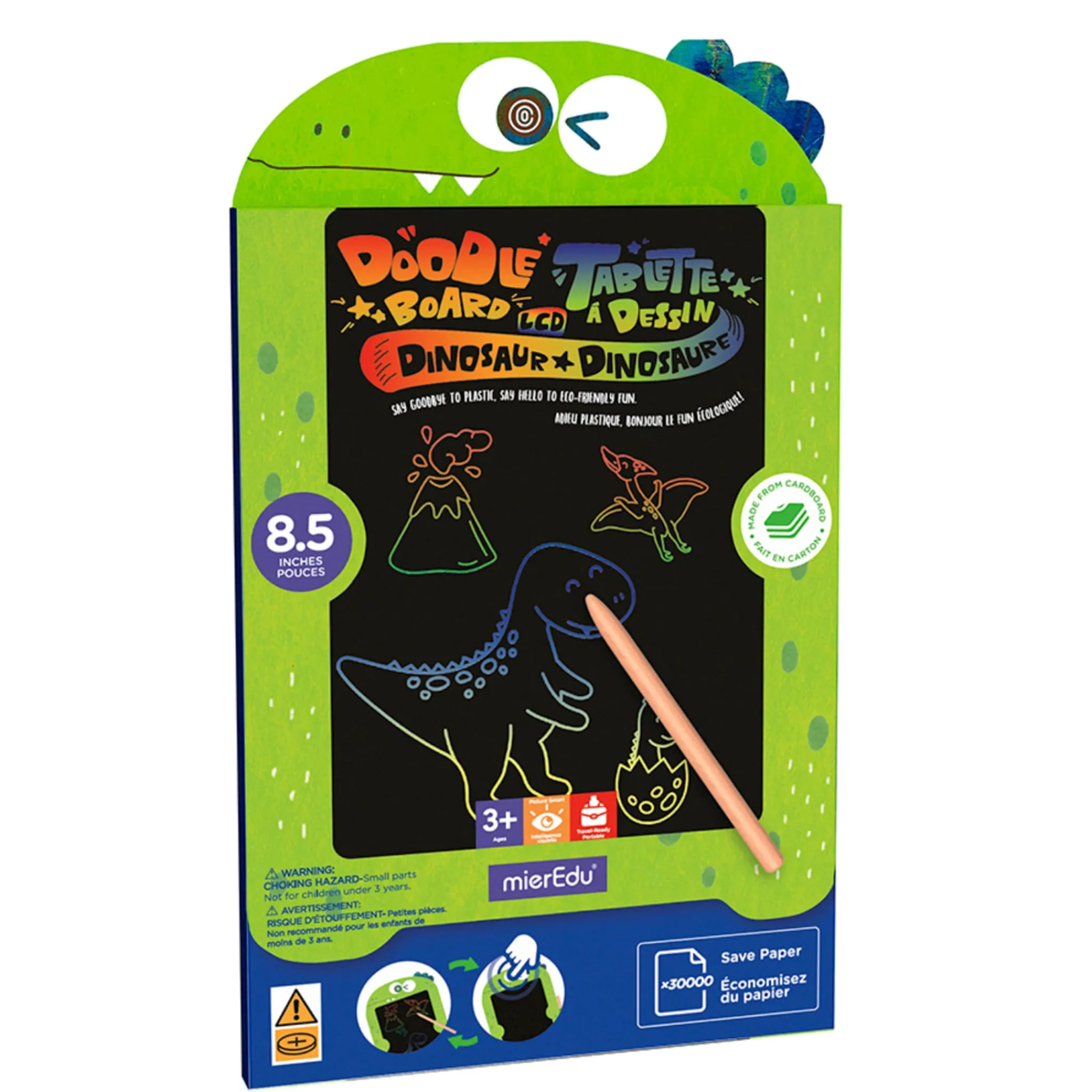 Kids Mieredu Diy & Activities>LCD Doodle Board Dino 8.5"