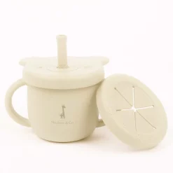 Kids Micasso Tableware|Plates & Placemats>Learning Cup 2 in 1 - Cream