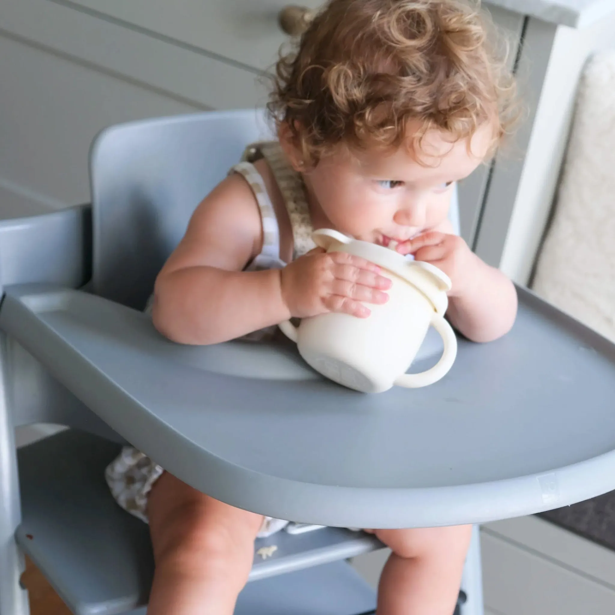 Kids Micasso Tableware|Plates & Placemats>Learning Cup 2 in 1 - Cream