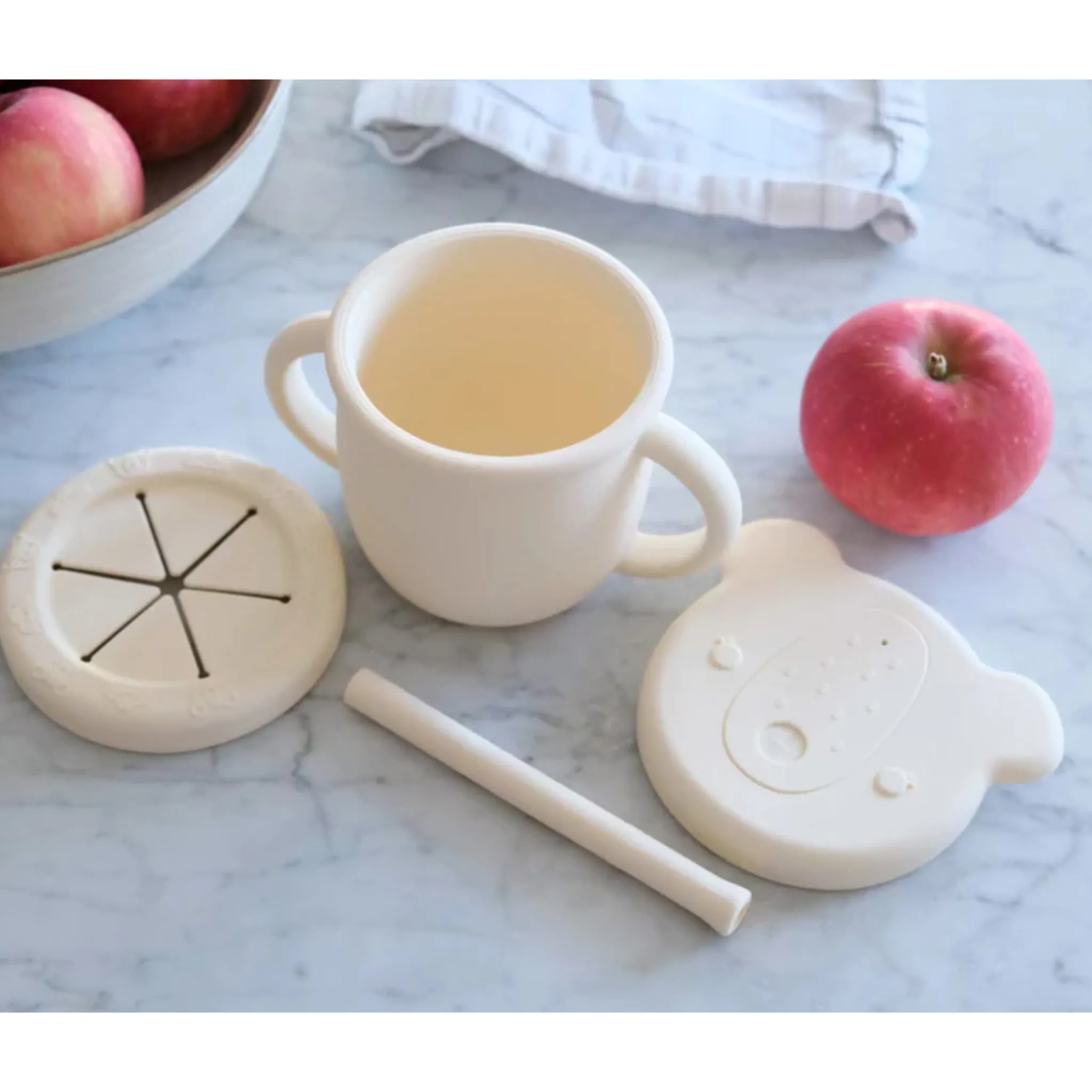 Kids Micasso Tableware|Plates & Placemats>Learning Cup 2 in 1 - Cream
