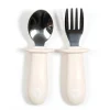 Kids Bulle Tableware|Plates & Placemats>Learning Spoon & Fork Set - Ivory