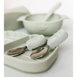 Kids Loulou Lollipop Learning Spoon and Fork Set - Alligator
