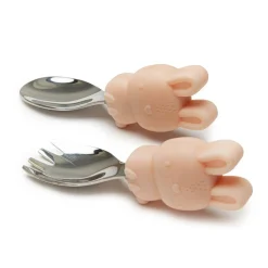 Kids Loulou Lollipop Breastfeeding|Tableware>Learning Spoon and Fork Set - Bunny