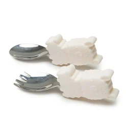 Kids Loulou Lollipop Learning Spoon and Fork Set - Llama
