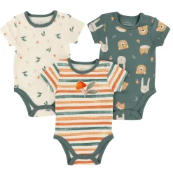 BOY Bebe Confort Leaves (3) Bodysuits 0-30m