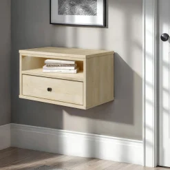 South Shore Nightstands>LED Nightstand - Sazena Bleached Oak