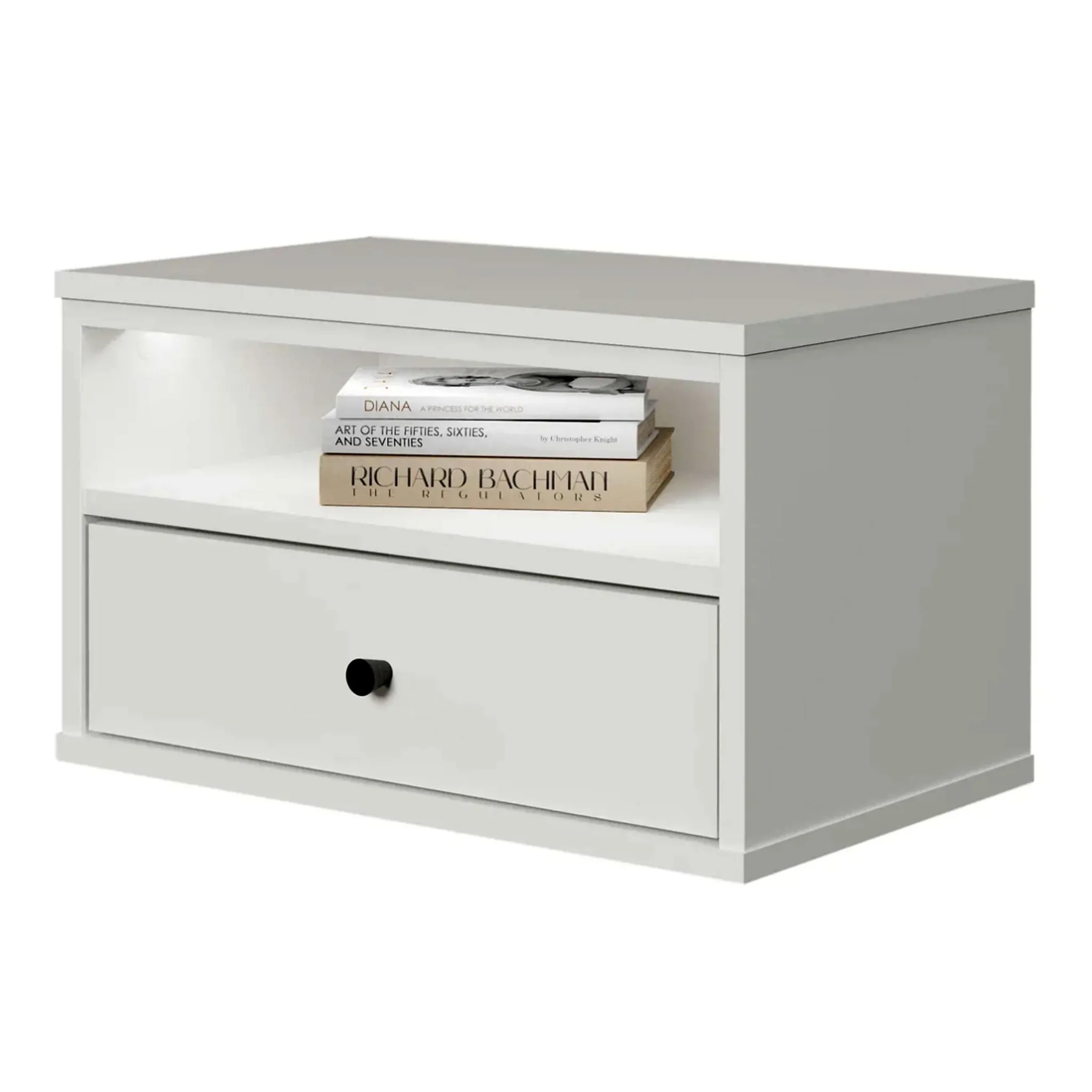 South Shore LED Nightstand - Sazena Pure White