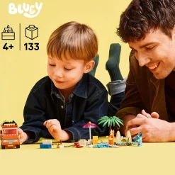 Kids LEGO® Bluey: Bluey’s Beach & Family Car Trip