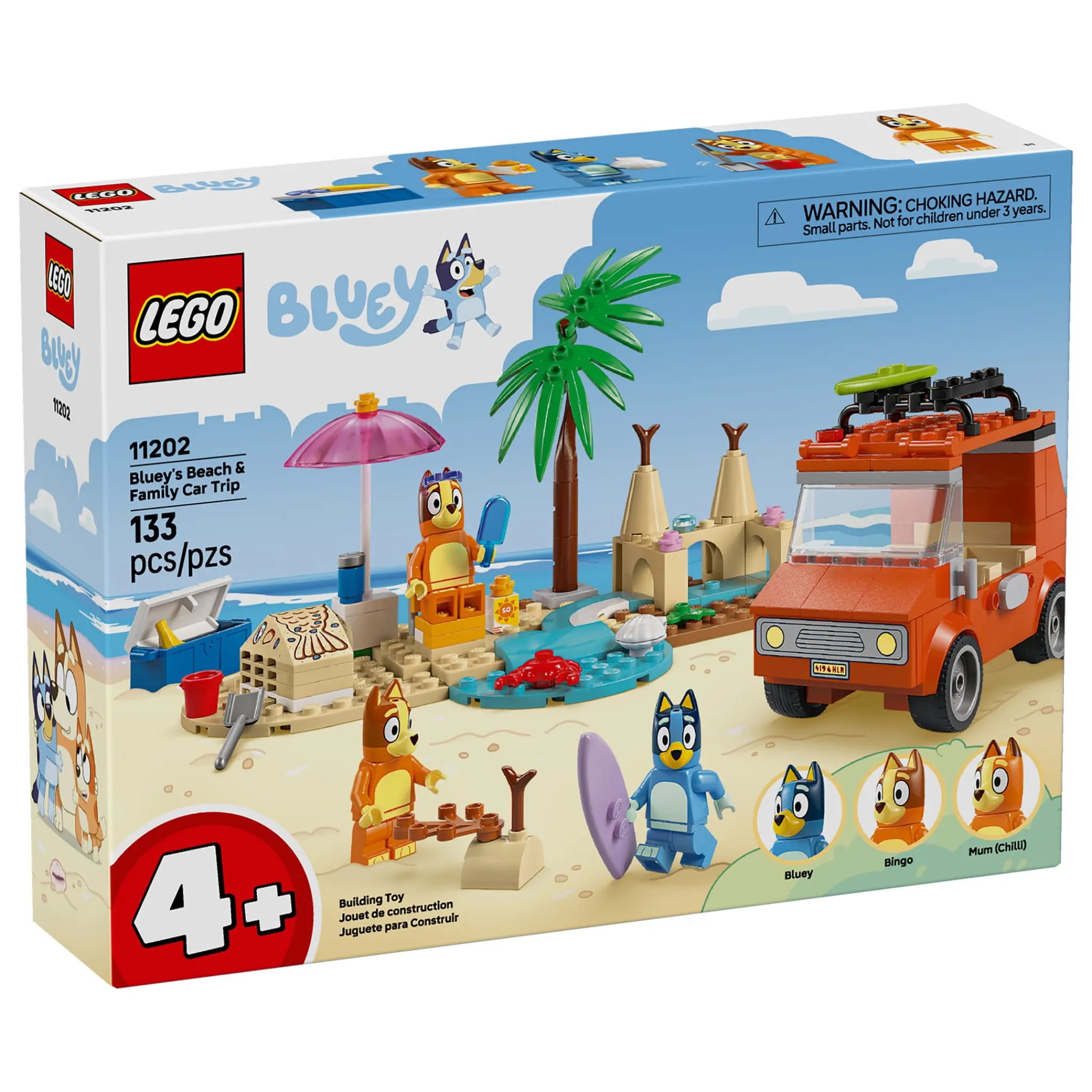 Kids LEGO® Bluey: Bluey’s Beach & Family Car Trip