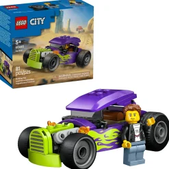 Kids LEGO® City Hot Rod Race Car Building Toy and Minifigure 60485