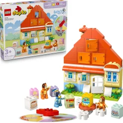 Kids LEGO® Assembly & Construction>DUPLO® Bluey: Bluey’s Family House with Memory Game
