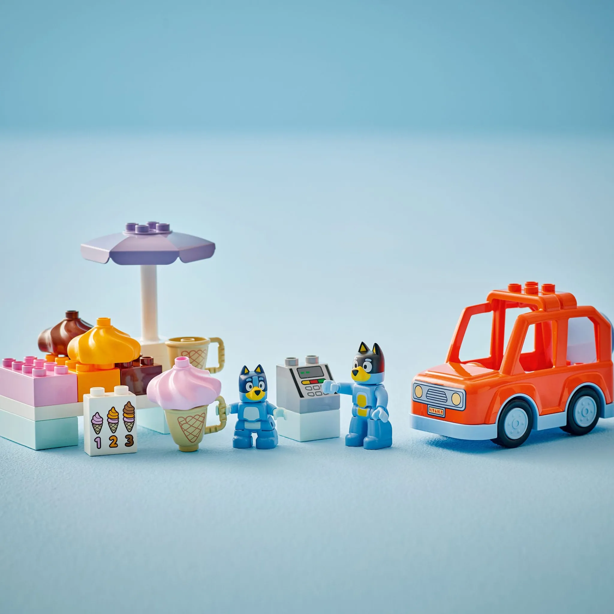 Kids LEGO® Assembly & Construction>DUPLO® Bluey Ice Cream Trip with Bluey