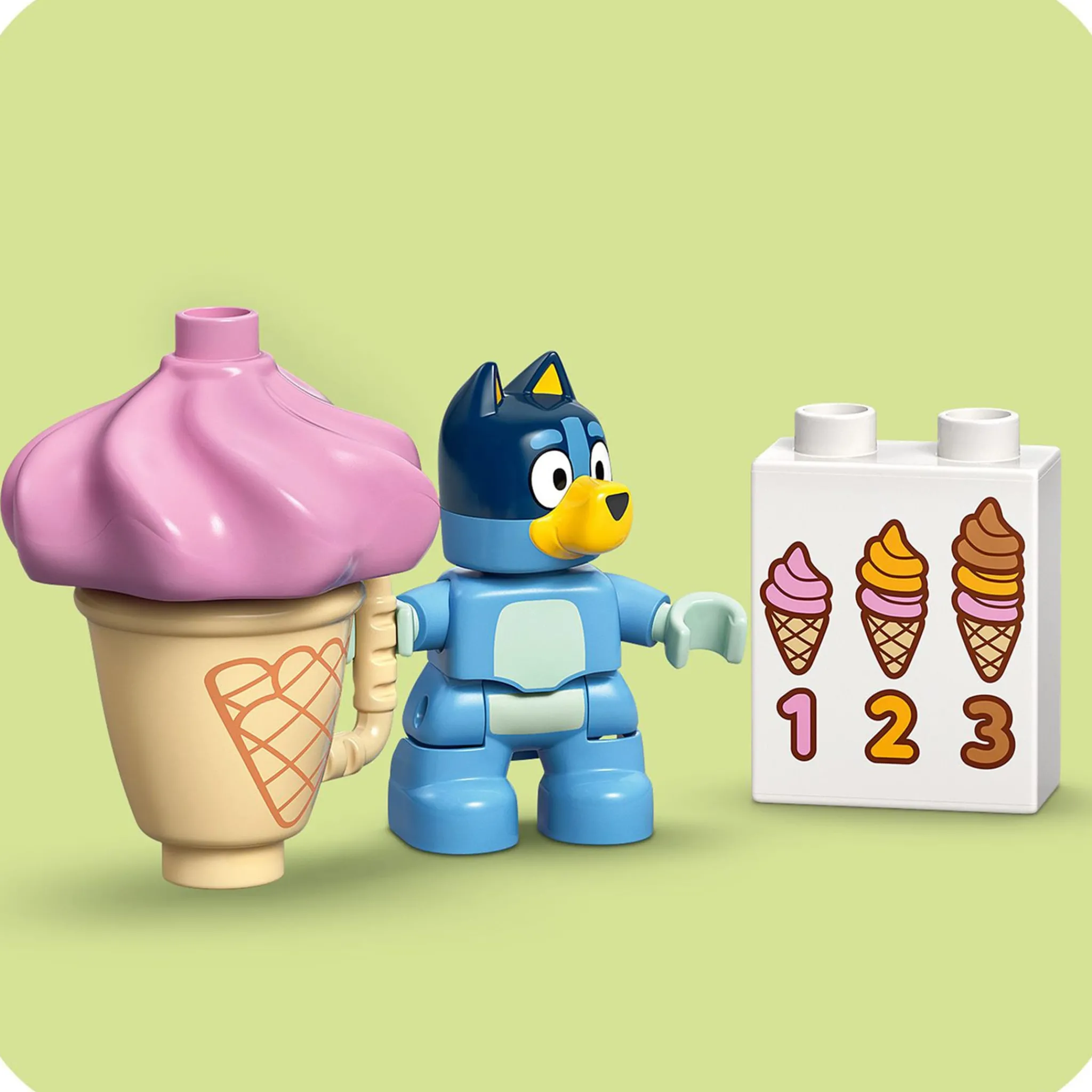 Kids LEGO® Assembly & Construction>DUPLO® Bluey Ice Cream Trip with Bluey