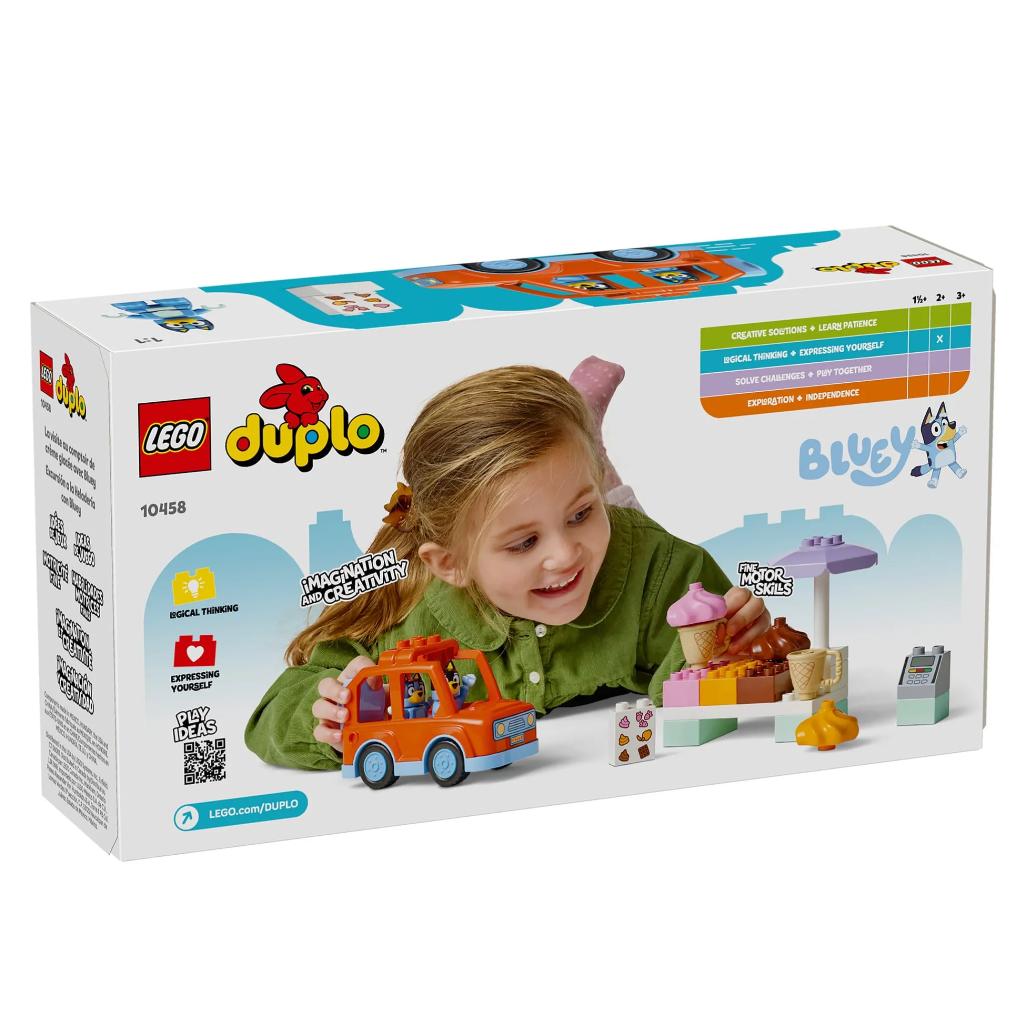 Kids LEGO® Assembly & Construction>DUPLO® Bluey Ice Cream Trip with Bluey