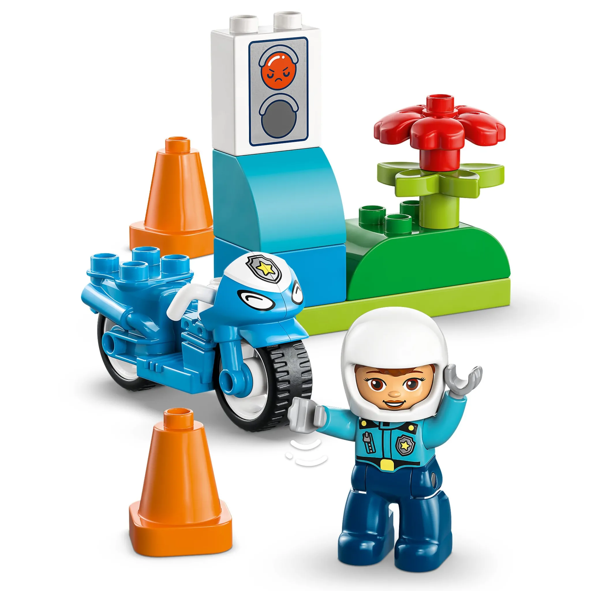 Kids LEGO® Assembly & Construction>DUPLO® Town Blue Police Motorcycle